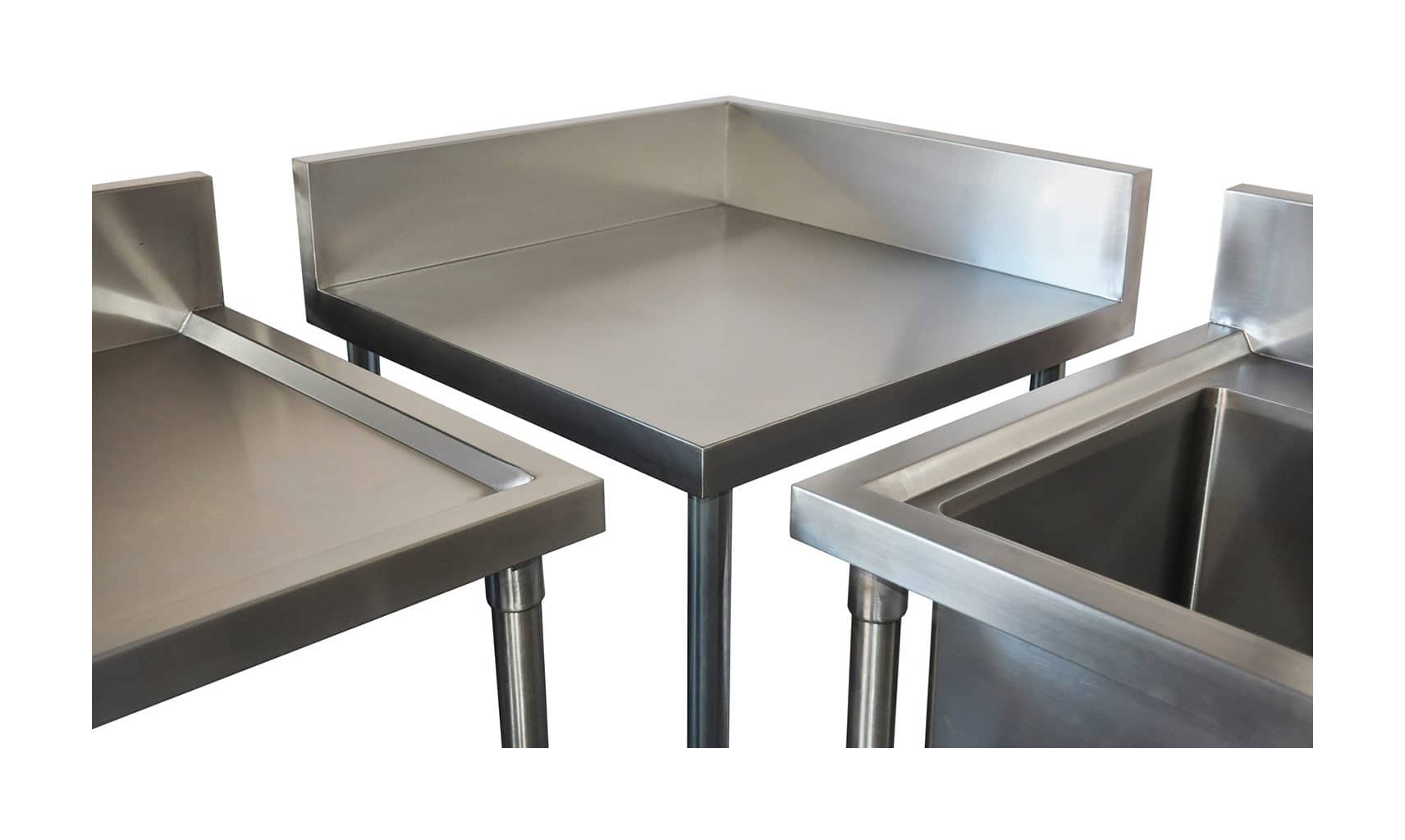 Stainless Undershelf for Corner Bench
