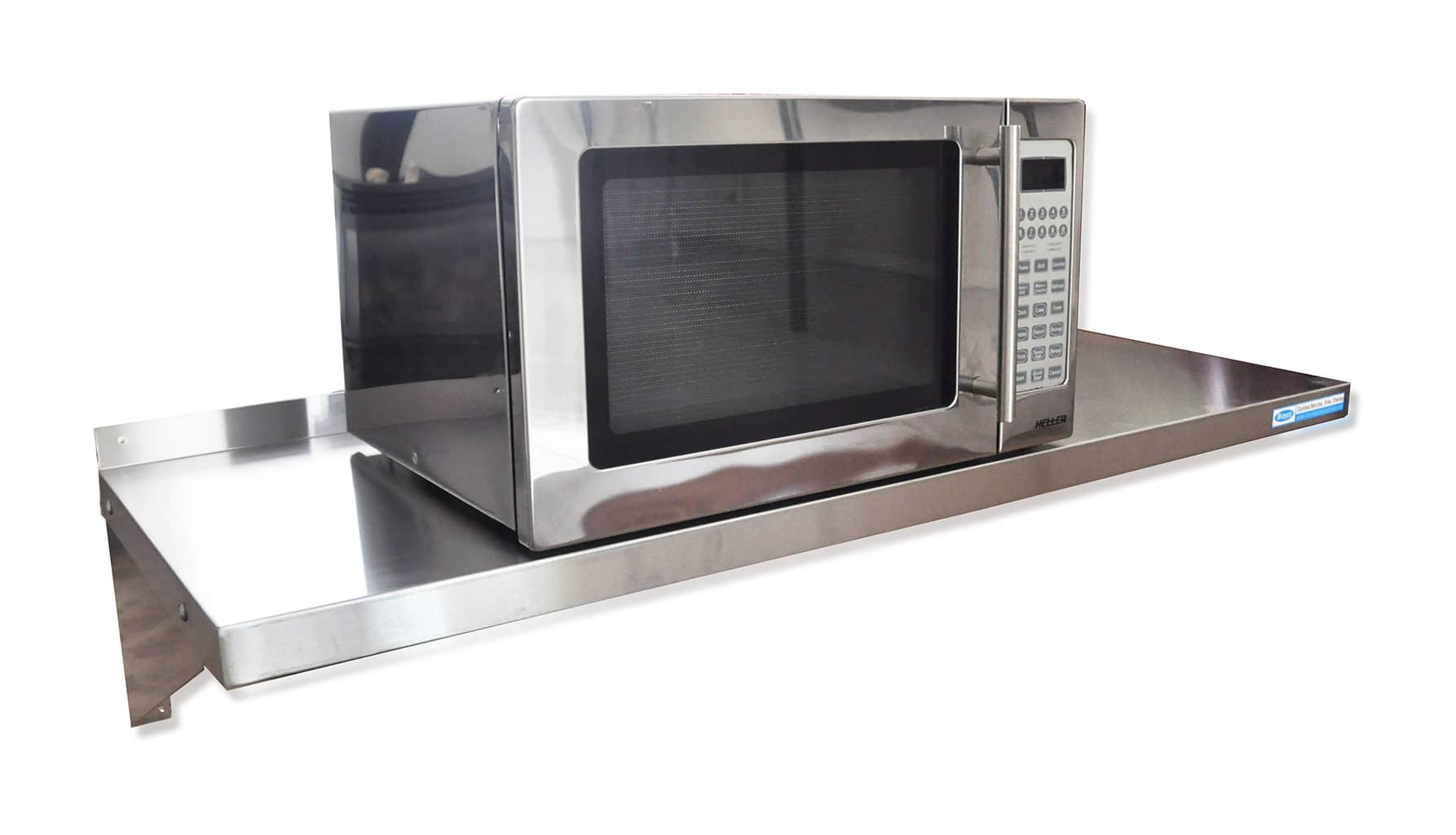 Stainless Steel Solid Wall Shelf, 1200 X 450mm deep