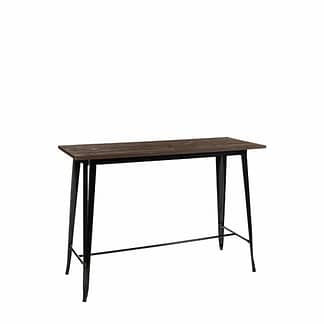 Replica Tolix Wooden Top Bar Table, 152 x 60 x 107cm high