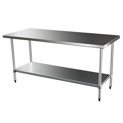Commercial 304 Grade Stainless Steel Flat Bench, 1829 x 610 x 900mm ...