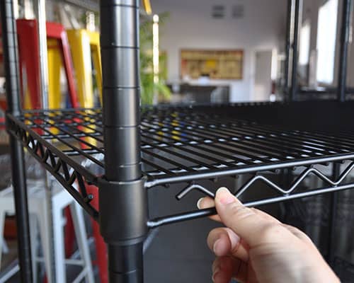 Epoxy wire shelving for cool rooms