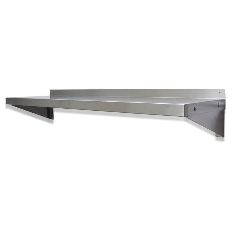 Stainless Steel Solid Wall Shelf, 1500 X 450mm deep