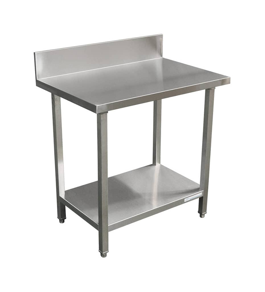 Premium Commercial 304 Grade Stainless Steel Splashback Bench, 900 X 610 X 900mm high