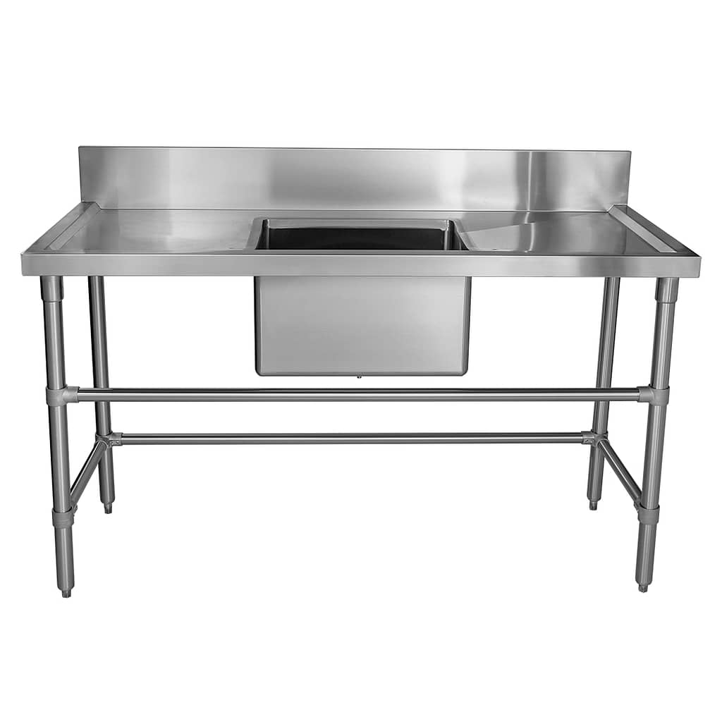 Stainless Steel Catering Sink - Right And Left Bench, 1500 x 610 x ...