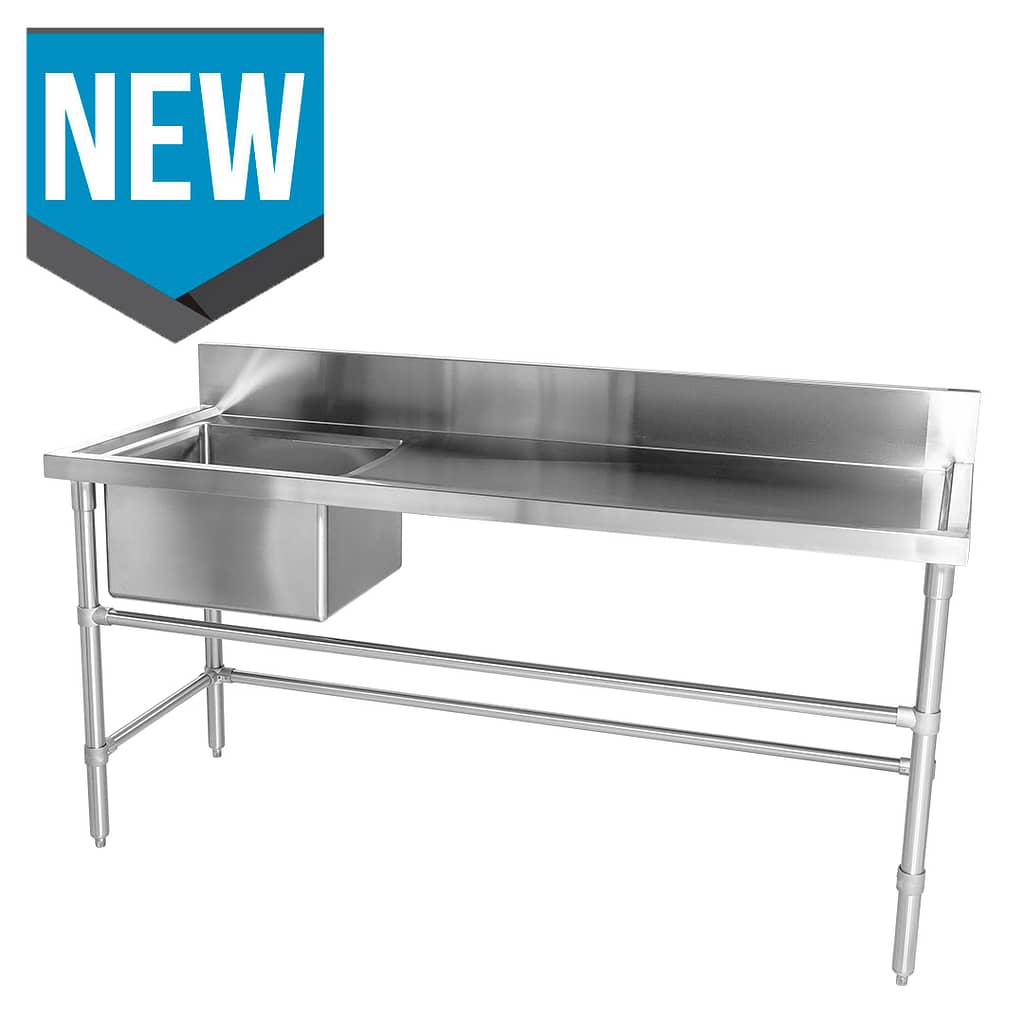 Stainless Steel Catering Sink Right Bench 1800 X 700 X 900mm High Brayco Commercial Pty Ltd 6352