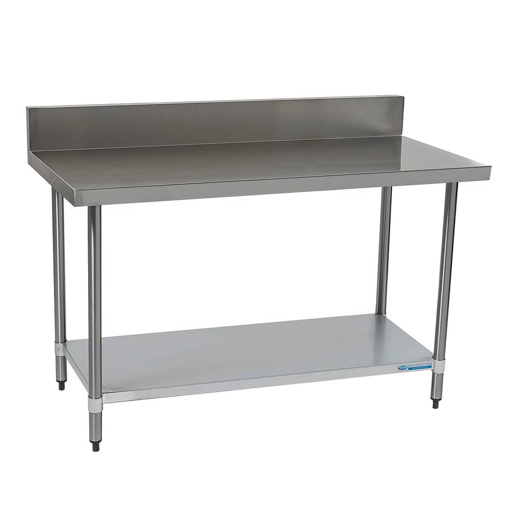 Commercial 304 Grade Stainless Steel Splashback Bench 1500 X 610 X