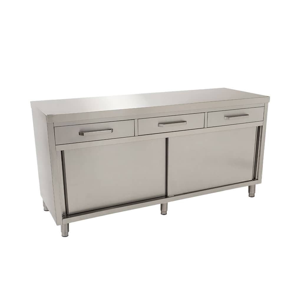 Stainless Steel Cabinet for Commercial Kitchens, 1800 x 610 x 900mm high