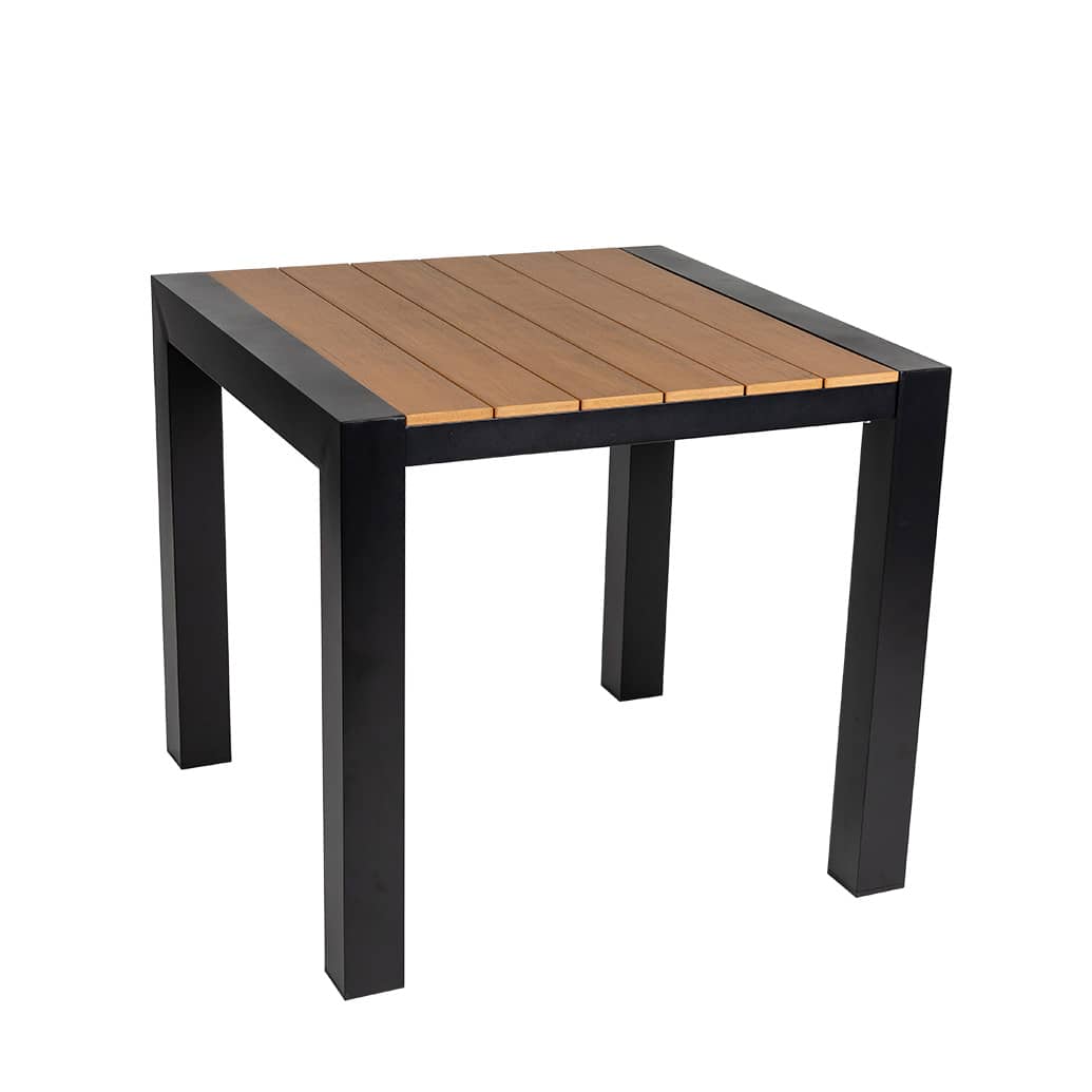 Corsica Aluminium Outdoor Dining Table with Polywood Top 84cm Square