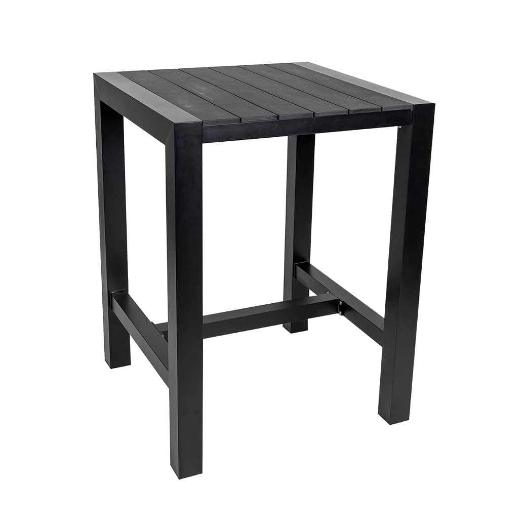 Corsica Aluminium Outdoor Bar Table with Polywood Top 84cm Square