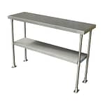 Stainless Kitchen Bench Over Shelves, 2-Tier, 1150 X 350mm-0