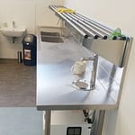 Stainless Steel Commercial Kitchen Pipe Wall Shelves, 900 X 450mm deep-2521