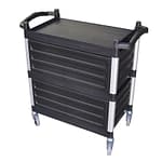 NEW Polypropylene Catering Trolley, 3-Tier With Castors, 823 X 405 x 850mm high-3247