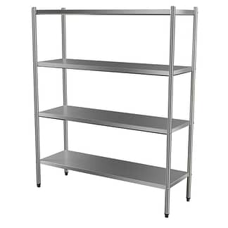 4-Tier Stainless Steel Kitchen Shelf, 1200 X 510 x 1800mm high-0