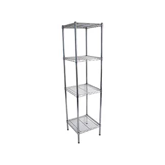 Chrome Wires Shelves for Dry Store, 4 Tier, 457 X 457 deep x 1800mm high-0