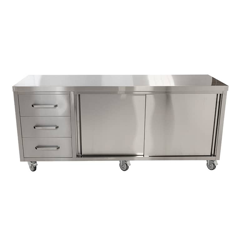 Stainless Steel Commercial Kitchen Cabinet, 2000 x 610 x 900mm high ...