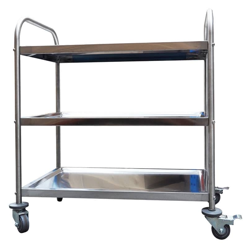 Stainless Steel Trolley, 3-Tier With Castors, 825 X 530 x 800mm high ...