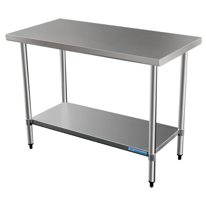 Commercial 304 Grade Stainless Steel Flat Bench, 914 x 610 x 900mm high