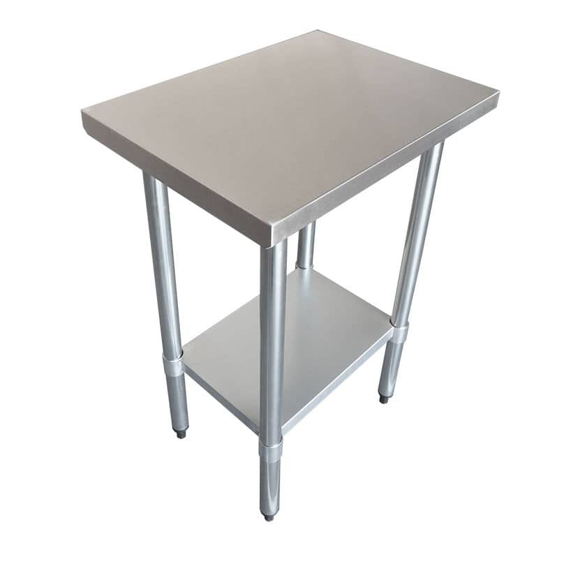 Commercial 304 Grade Stainless Steel Flat Bench, 762 x 457 x 900mm high