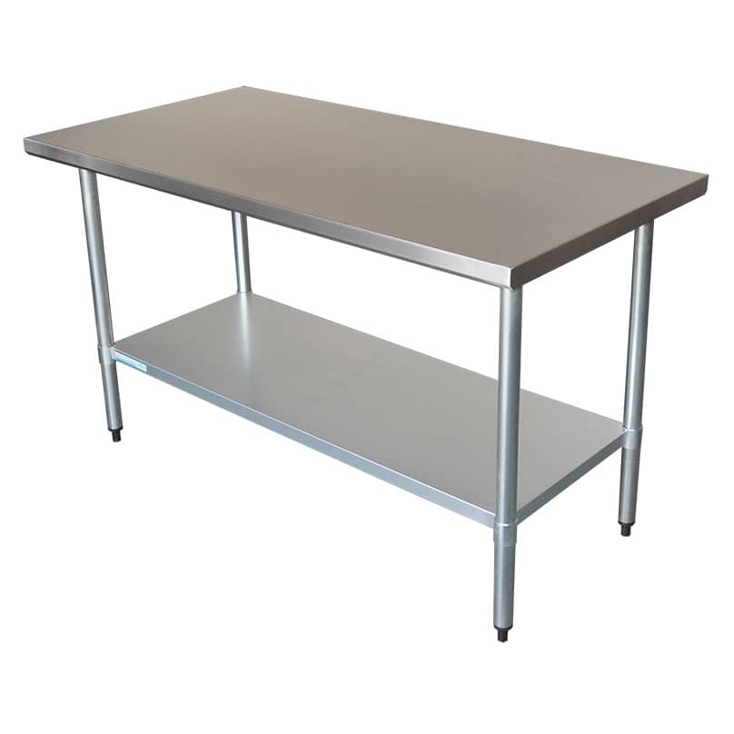 Commercial 304 Grade Stainless Steel Flat Bench, 1524 x 762 x 900mm high