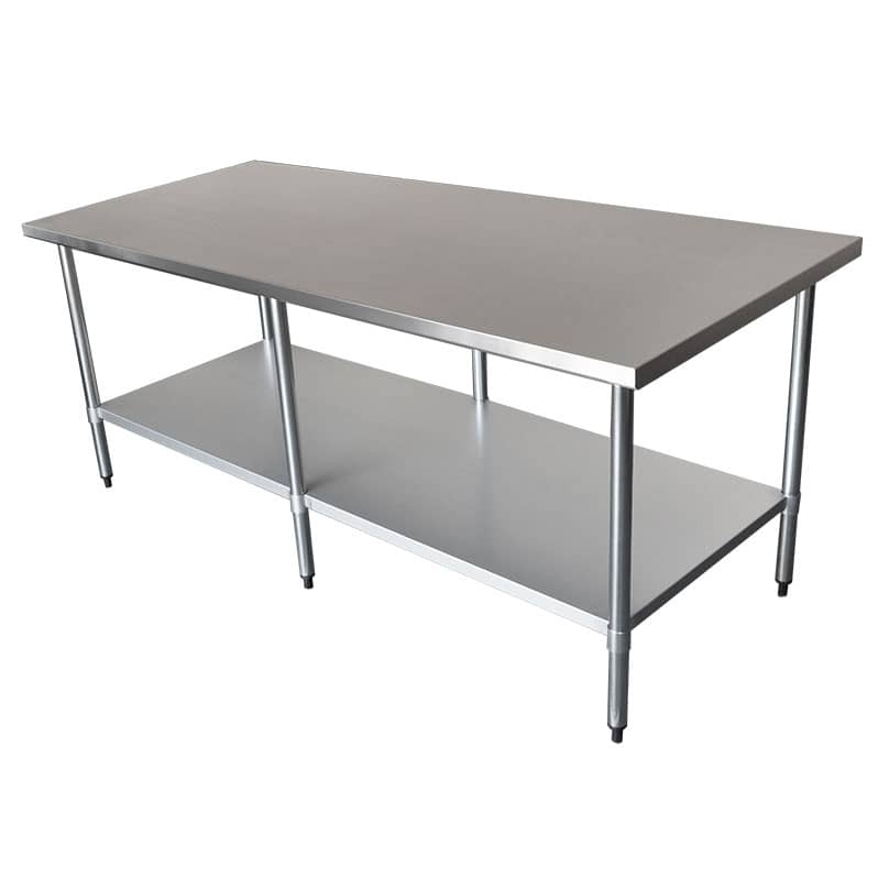 Commercial 304 Grade Stainless Steel Wide Bench, 2134 x 914 x 900mm high