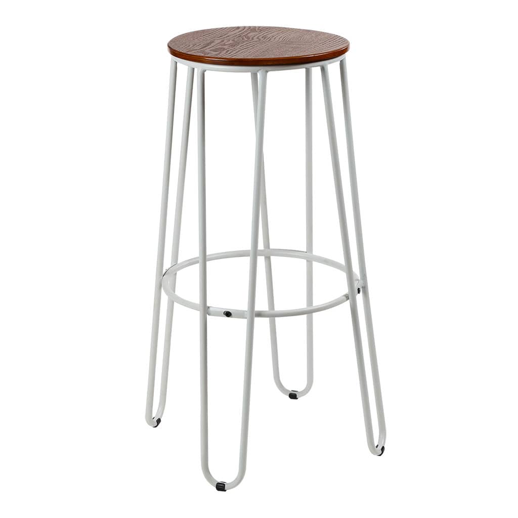 Hairpin Bar Stool Gloss Timber Seat - Brayco Commercial Pty Ltd