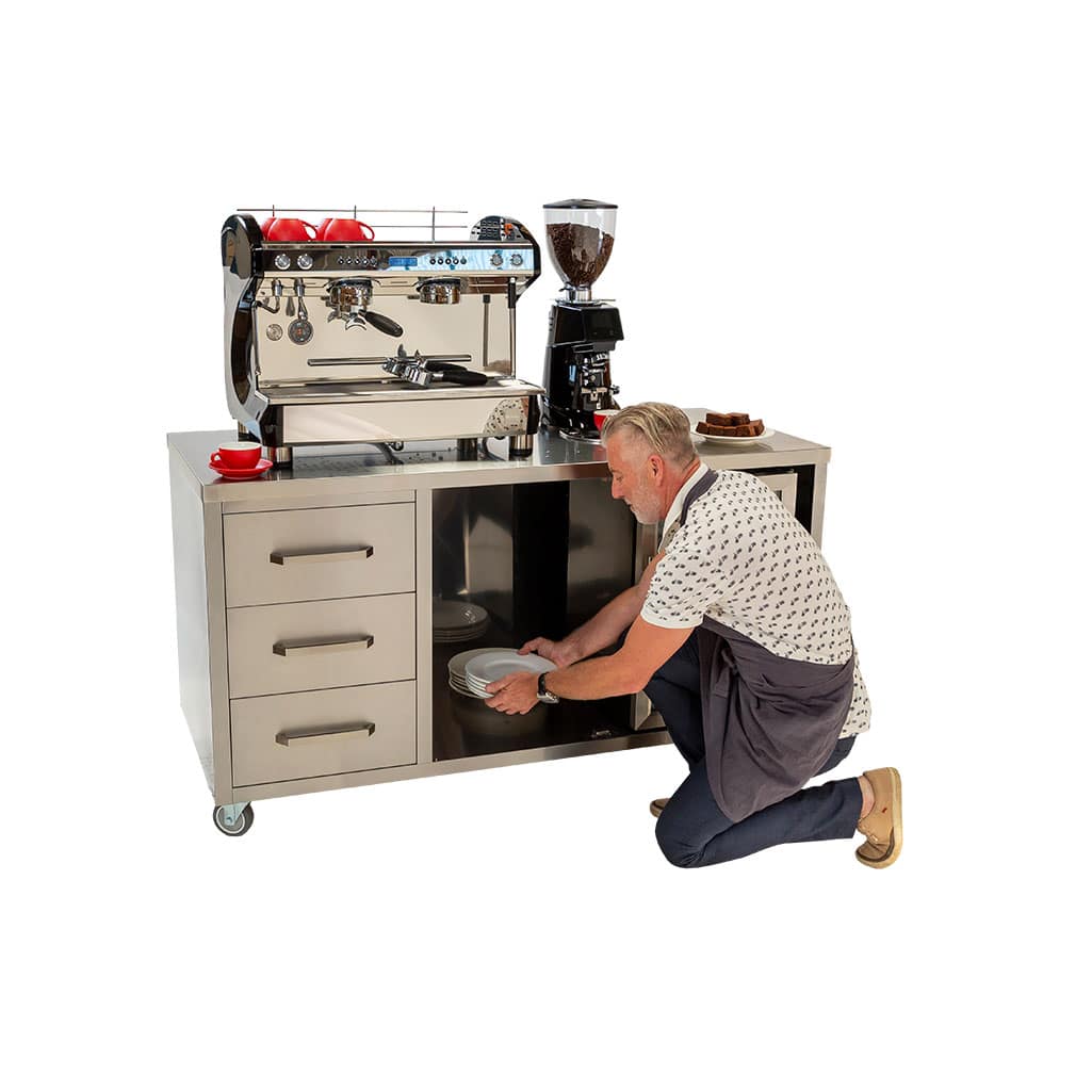 Coffee Cart Machine Ready, 1600 x 700 x 900mm Brayco Commercial Pty Ltd