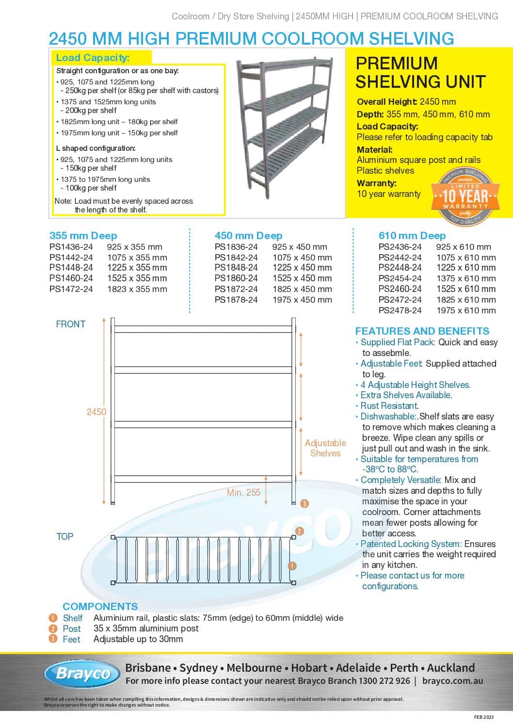 Great Southern Coolroom Sizes & Dimensions of our COOL ROOMS