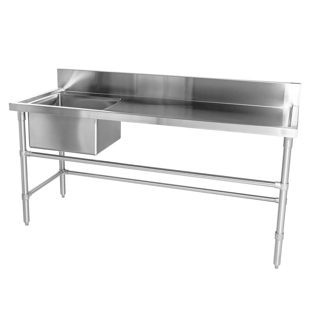 Stainless Steel Catering Sink – Right Bench, 1800 x 700 x 900mm high