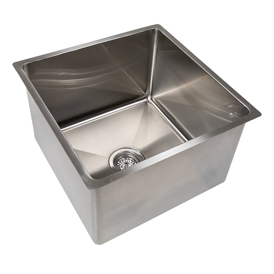 Square Inset Bowl Stainless Steel 60Lt 450 x 450mm Sink