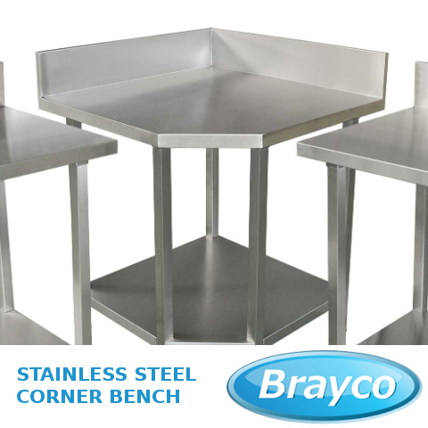 Stainless Steel Corner Bench