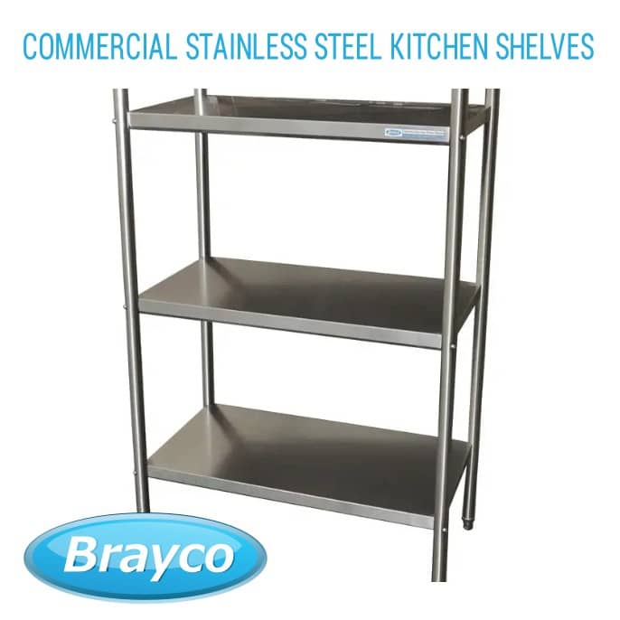 commercial stainless steel kitchen shelves