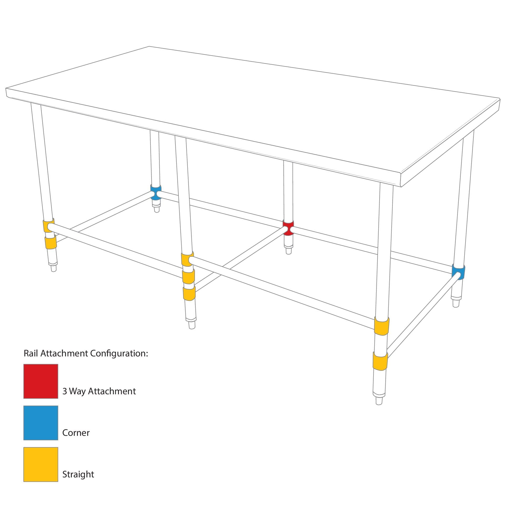 Leg Brace Rail Kit For Bench 3096 Brayco Commercial Pty Ltd