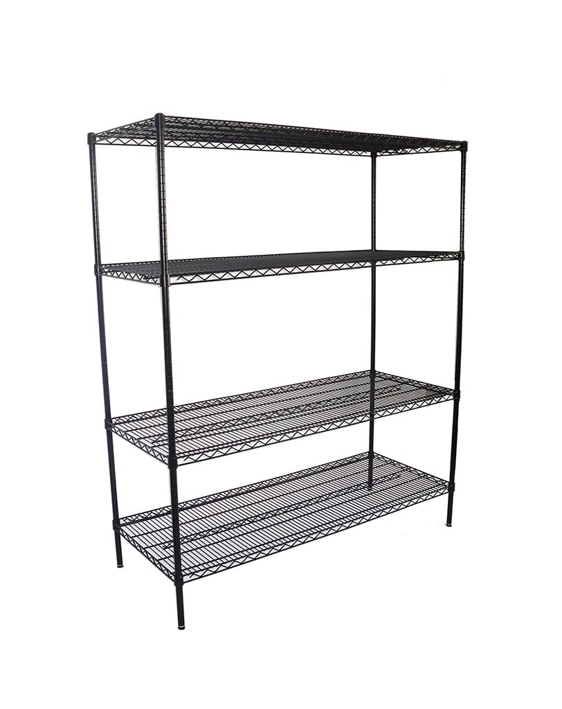 Epoxy Wire Shelving For Coolroom/Dry Store, 4 Tier, 1524 X 610 deep x 1800mm high