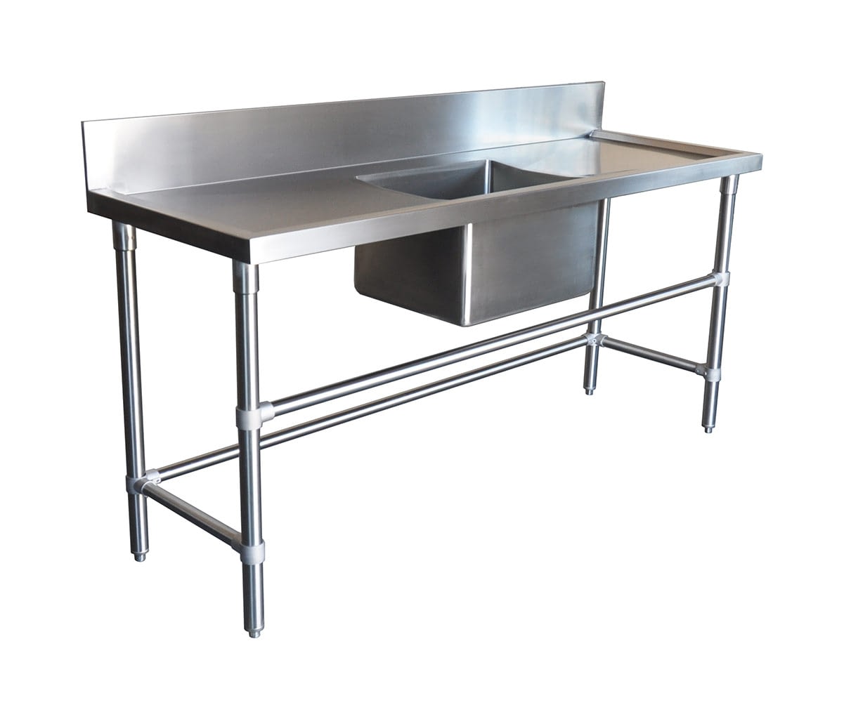 Stainless Steel Catering Sink – Right And Left Bench, 1800 x 610 x 900mm high