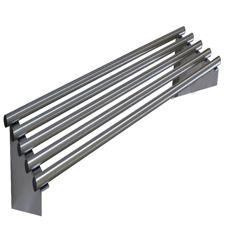 Stainless Steel Pipe Wall Shelf, 1200 X 450mm deep - Brayco Commercial ...