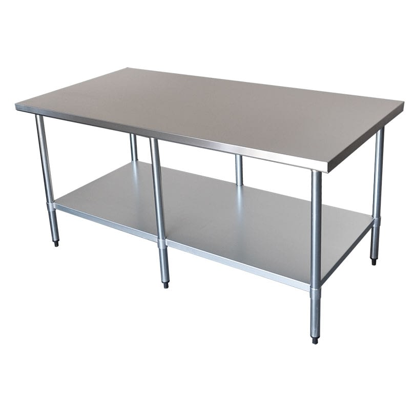 Commercial Grade Stainless Steel Wide Bench, 1829 x 914 x 900mm high