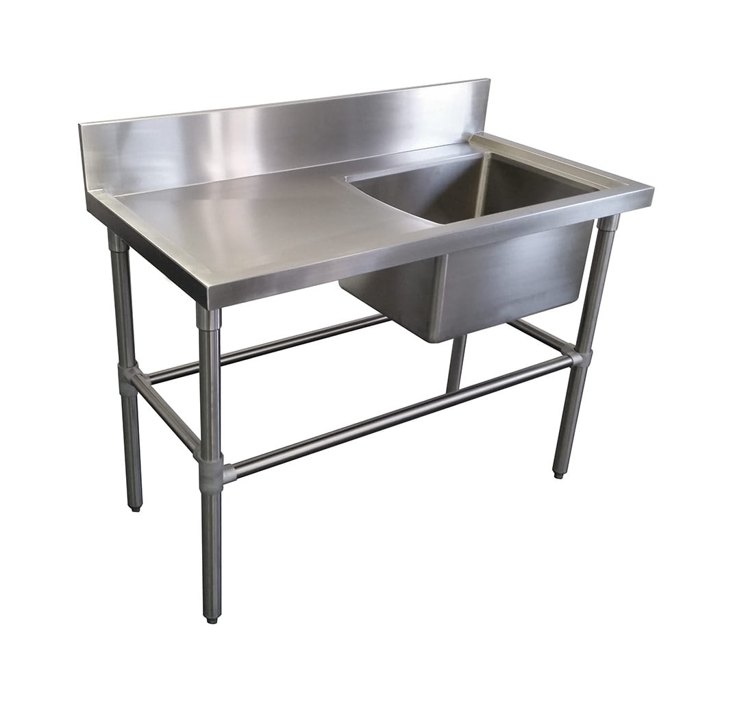 Single Bowl Stainless Steel Sink - Left Bench, 1200 x 610 x 900mm high ...