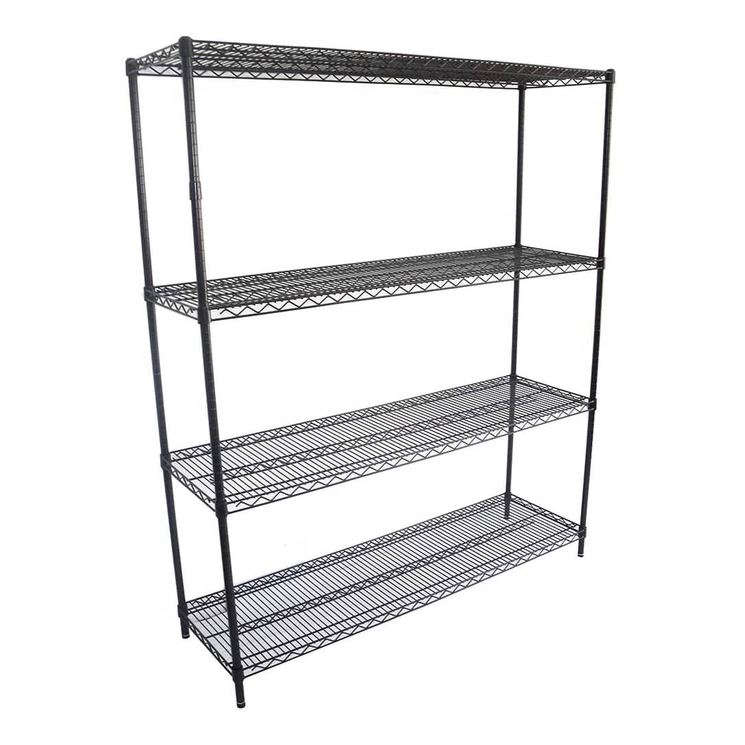 Epoxy Wire Shelving For Coolroom/Dry Store, 4 Tier, 1524 X 457 deep x 1800mm high