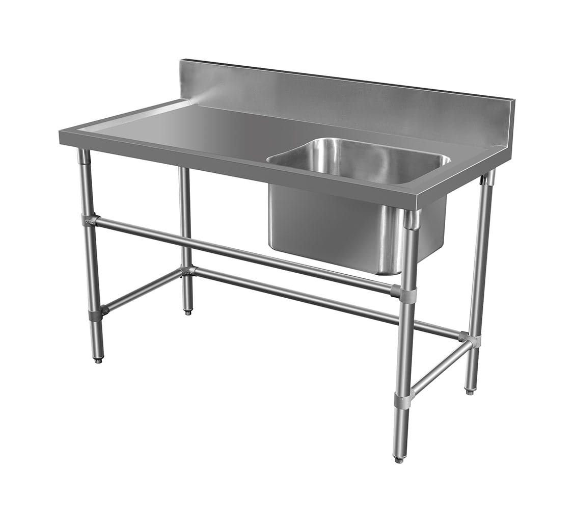 Stainless Sink – Left Bench, 1350 x 700 x 900mm high