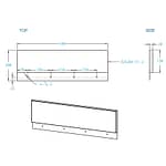 Splashback Extension to fit 610mm Benches and Sinks-3212