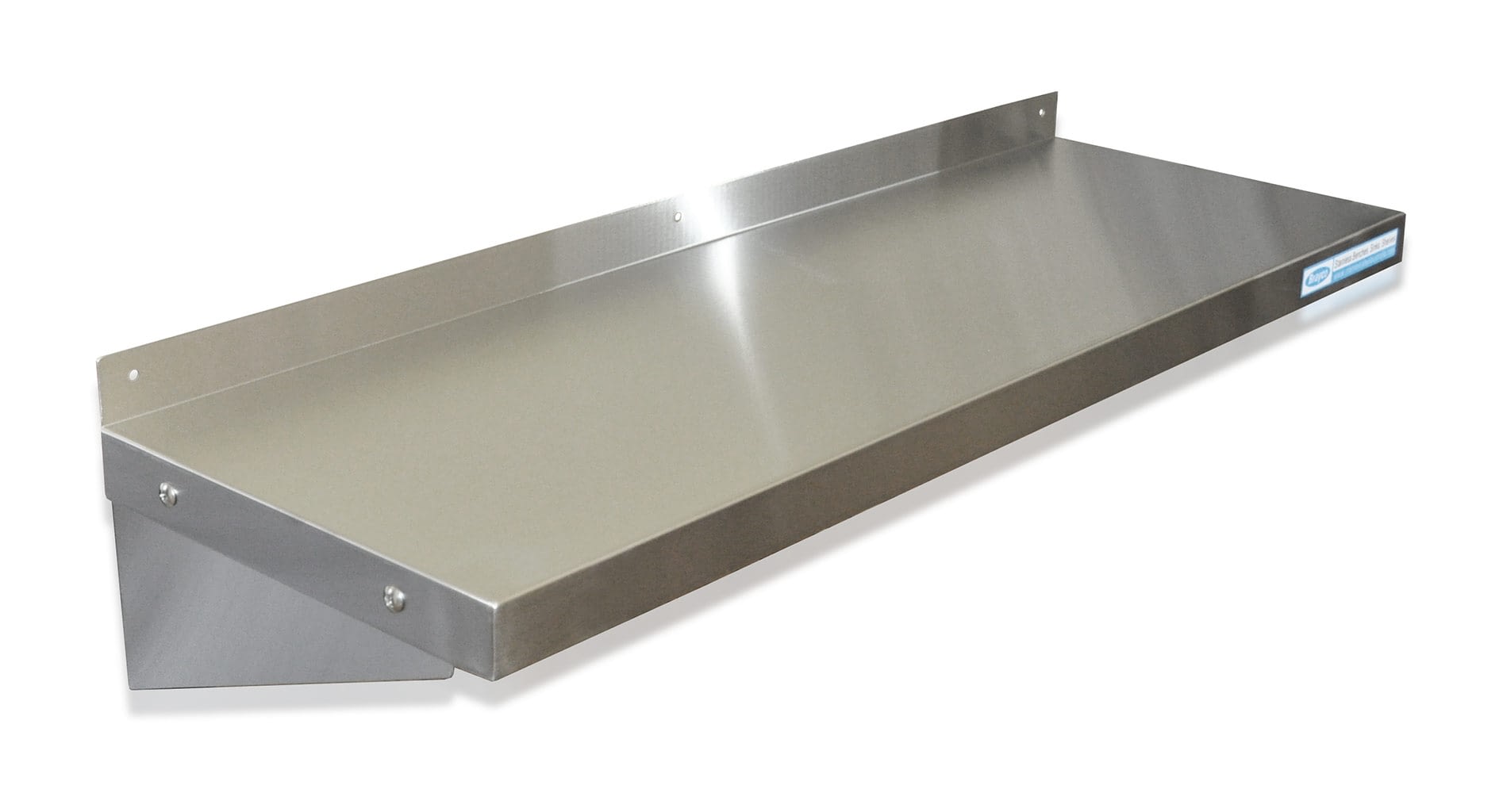 Stainless Steel Solid Wall Shelf, 900 X 300mm deep