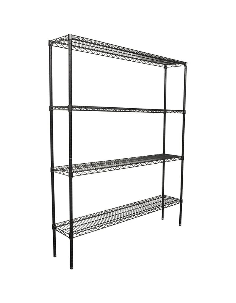Epoxy Wire Shelving For Coolroom/Dry Store, 4 Tier, 1524 x 305 deep x 1800mm high