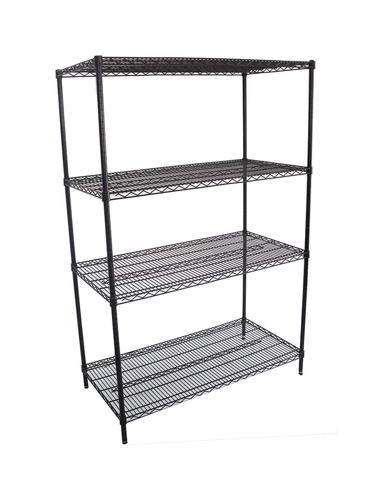 Epoxy Wire Shelving For Coolroom/Dry Store, 4 Tier, 1219 X 610 deep x 1800mm high