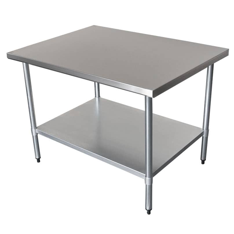 Commercial Grade Stainless Steel Wide Bench, 1219 x 914 x 900mm high