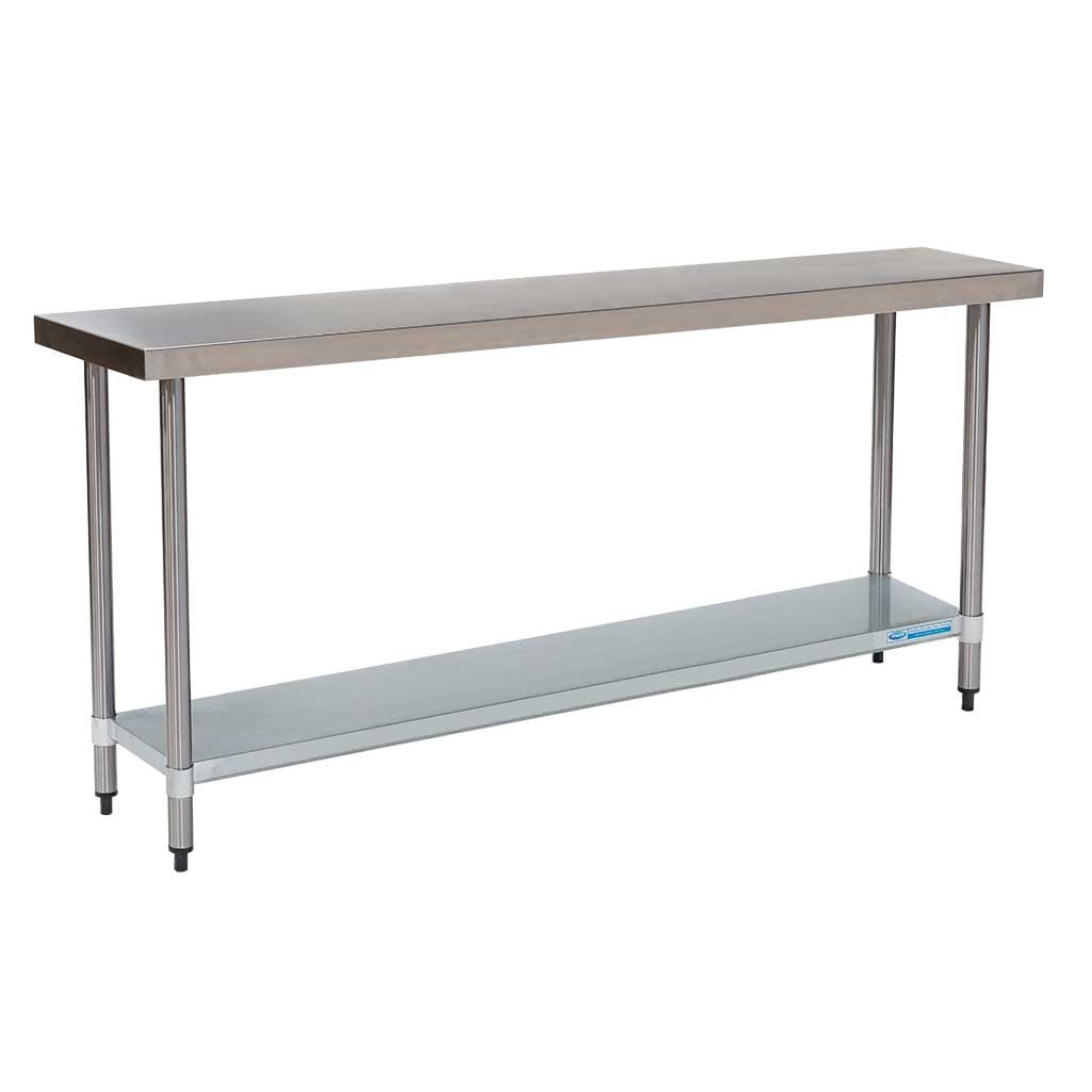 Commercial Grade Stainless Steel Flat Bench 1800 x 450 x 900mm high