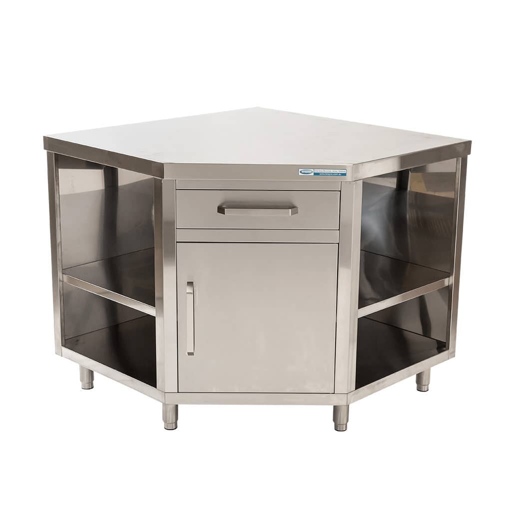 Stainless Corner Cabinet, 1000 x 1000 x 900mm high