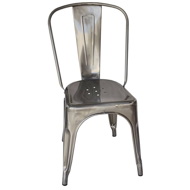 Replica Xavier Pauchard Tolix Chair, Raw Steel