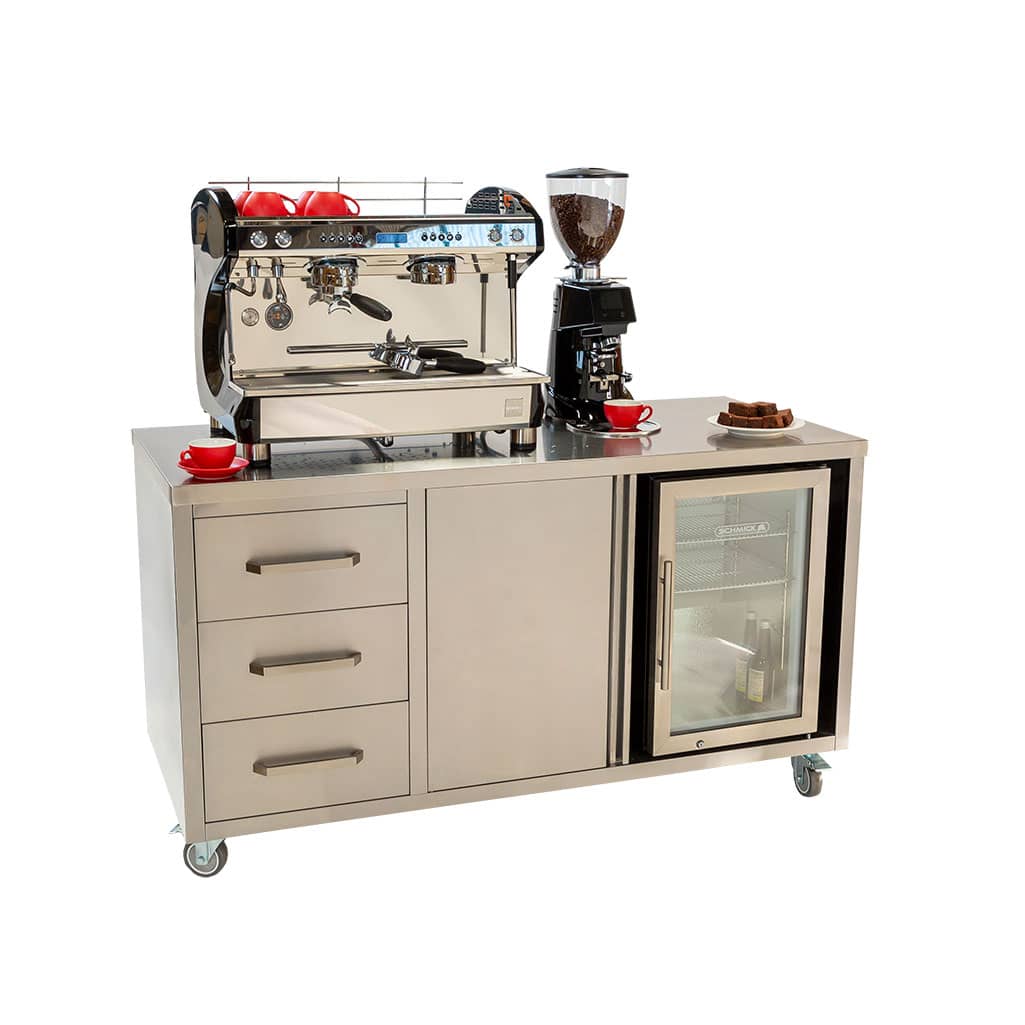 Coffee Cart – Machine Ready, 1600 x 700 x 900mm