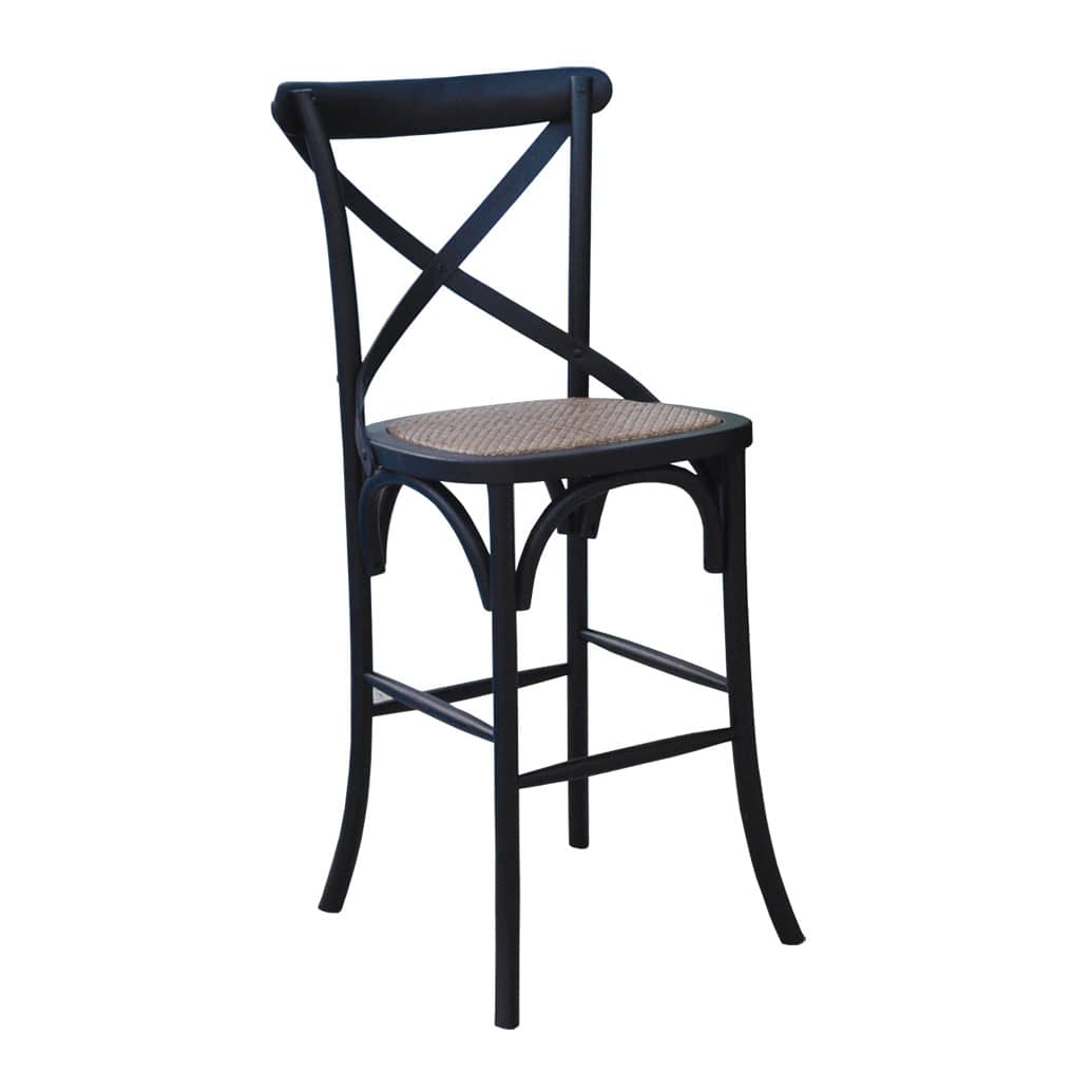 French Provincial Crossback Kitchen Counter Stool