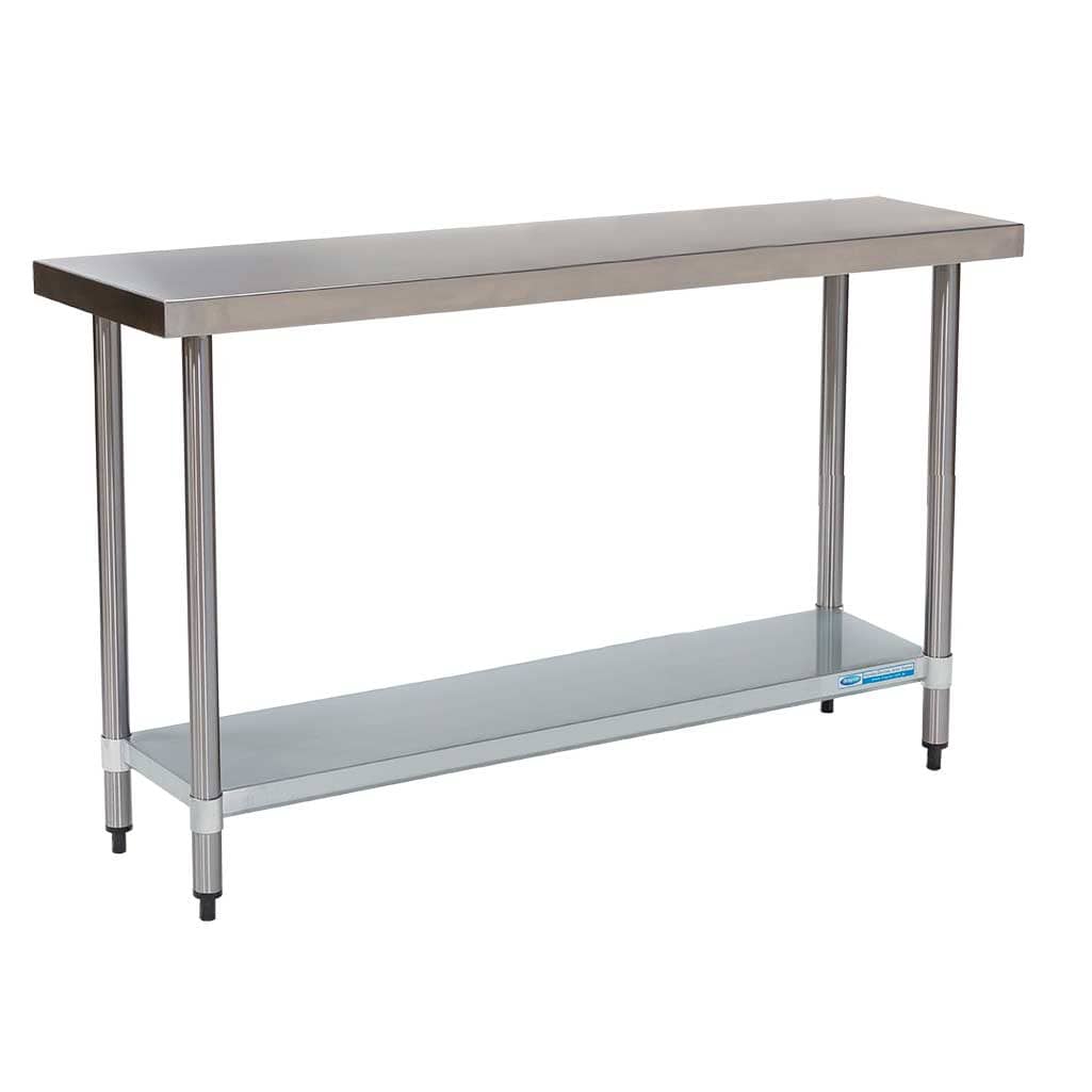 Commercial Grade Stainless Steel Flat Bench 1200 x 450 x 900mm high